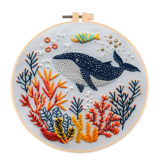 Rubbyoo Embroidery Kit - Whale