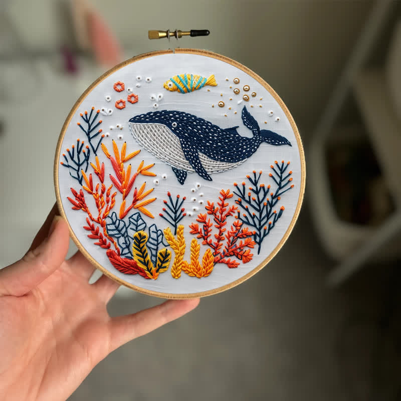 Rubbyoo Embroidery Kit - Whale