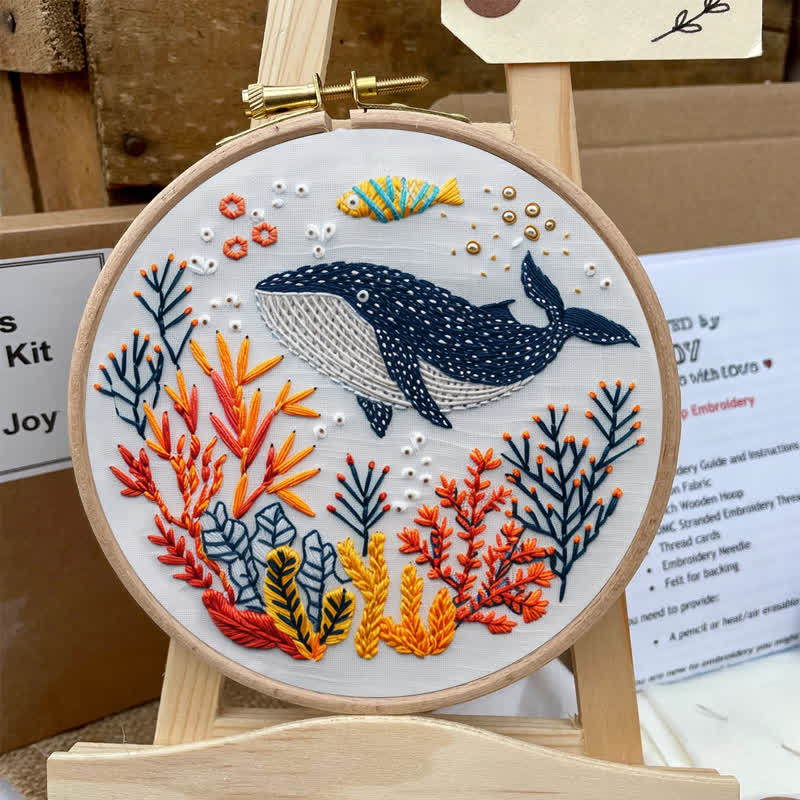 Rubbyoo Embroidery Kit - Whale
