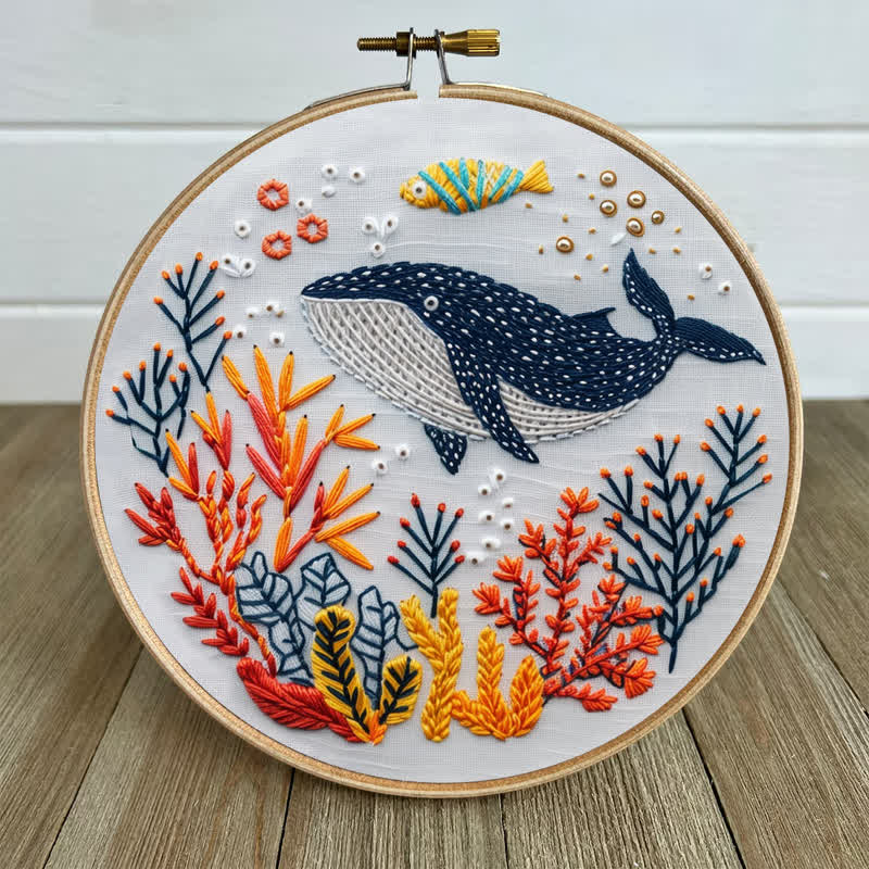 Rubbyoo Embroidery Kit - Whale
