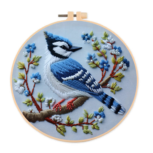 Rubbyoo Embroidery Kit - Winter Bluejay