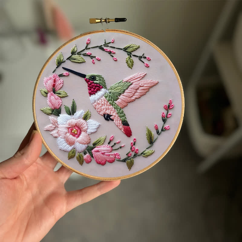 Rubbyoo Embroidery Kit - Spring Hummingbird