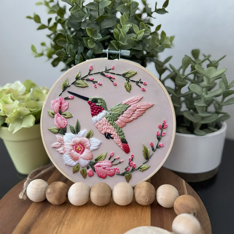 Rubbyoo Embroidery Kit - Spring Hummingbird