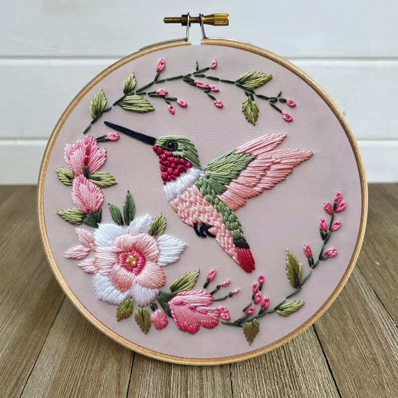 Rubbyoo Embroidery Kit - Spring Hummingbird