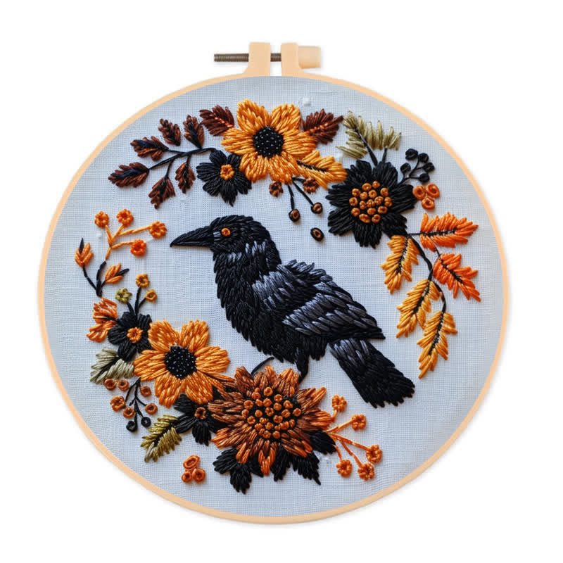 Rubbyoo Embroidery Kit - Raven