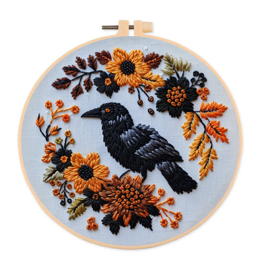 Rubbyoo Embroidery Kit - Raven
