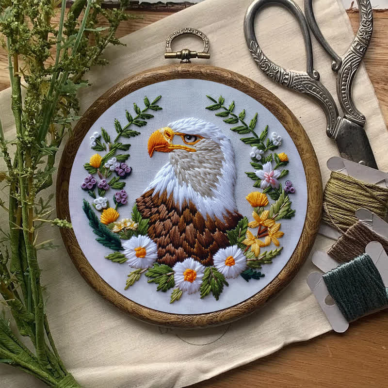 Rubbyoo Embroidery Kit - "Native Eagle"
