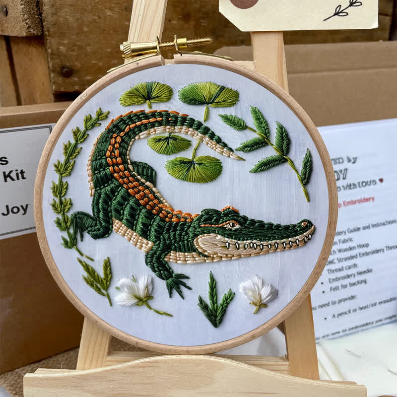 Rubbyoo Embroidery Kit - Alligator