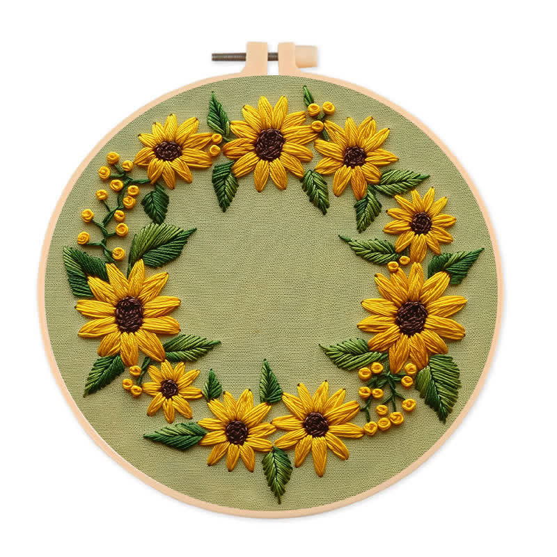 Rubbyoo Embroidery Kit - Sunflower Wreath