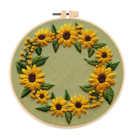 Rubbyoo Embroidery Kit - Sunflower Wreath