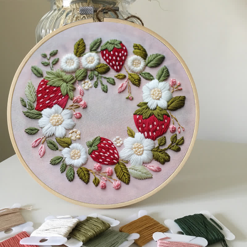 Rubbyoo Embroidery Kit - Wild Strawberry