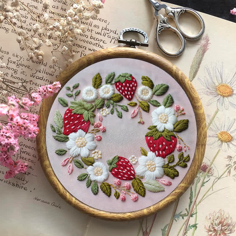 Rubbyoo Embroidery Kit - Wild Strawberry