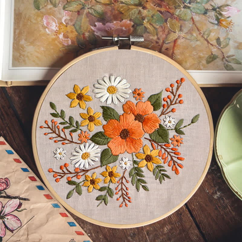 Rubbyoo Embroidery Kit - Spring Flowers