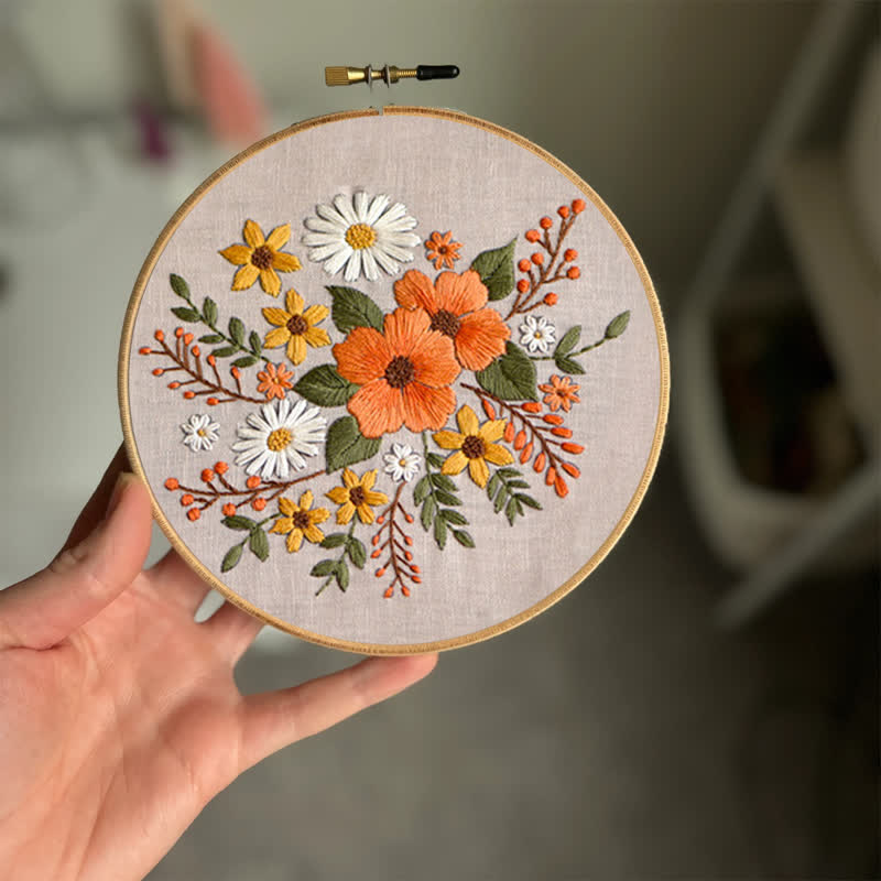 Rubbyoo Embroidery Kit - Spring Flowers