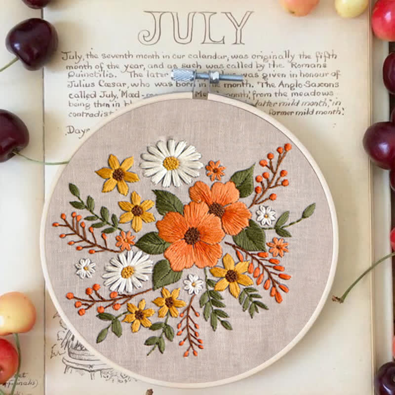 Rubbyoo Embroidery Kit - Spring Flowers