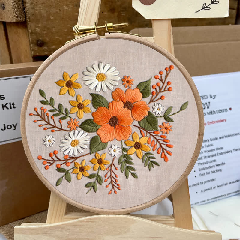 Rubbyoo Embroidery Kit - Spring Flowers