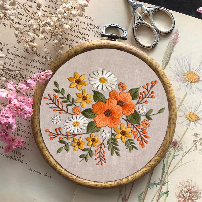 Rubbyoo Embroidery Kit - Spring Flowers