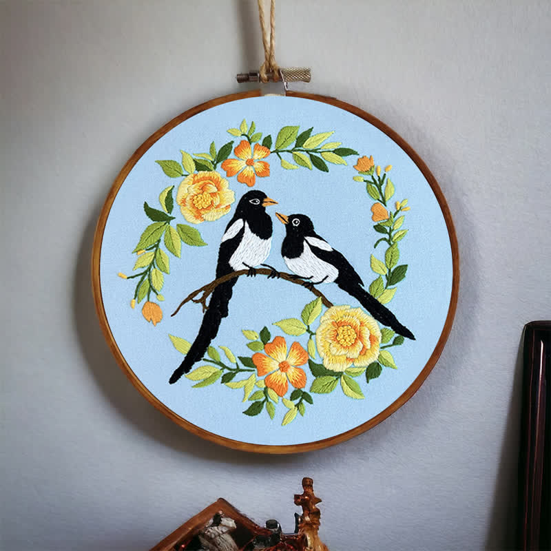 Rubbyoo Embroidery Kit - Love Birds And Flowers