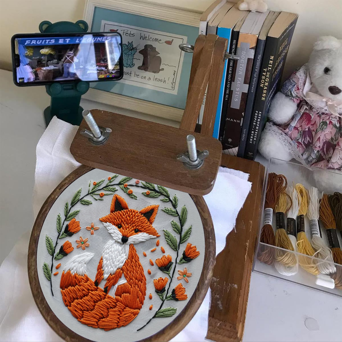 Rubbyoo Embroidery Kit - Big Tail Fox