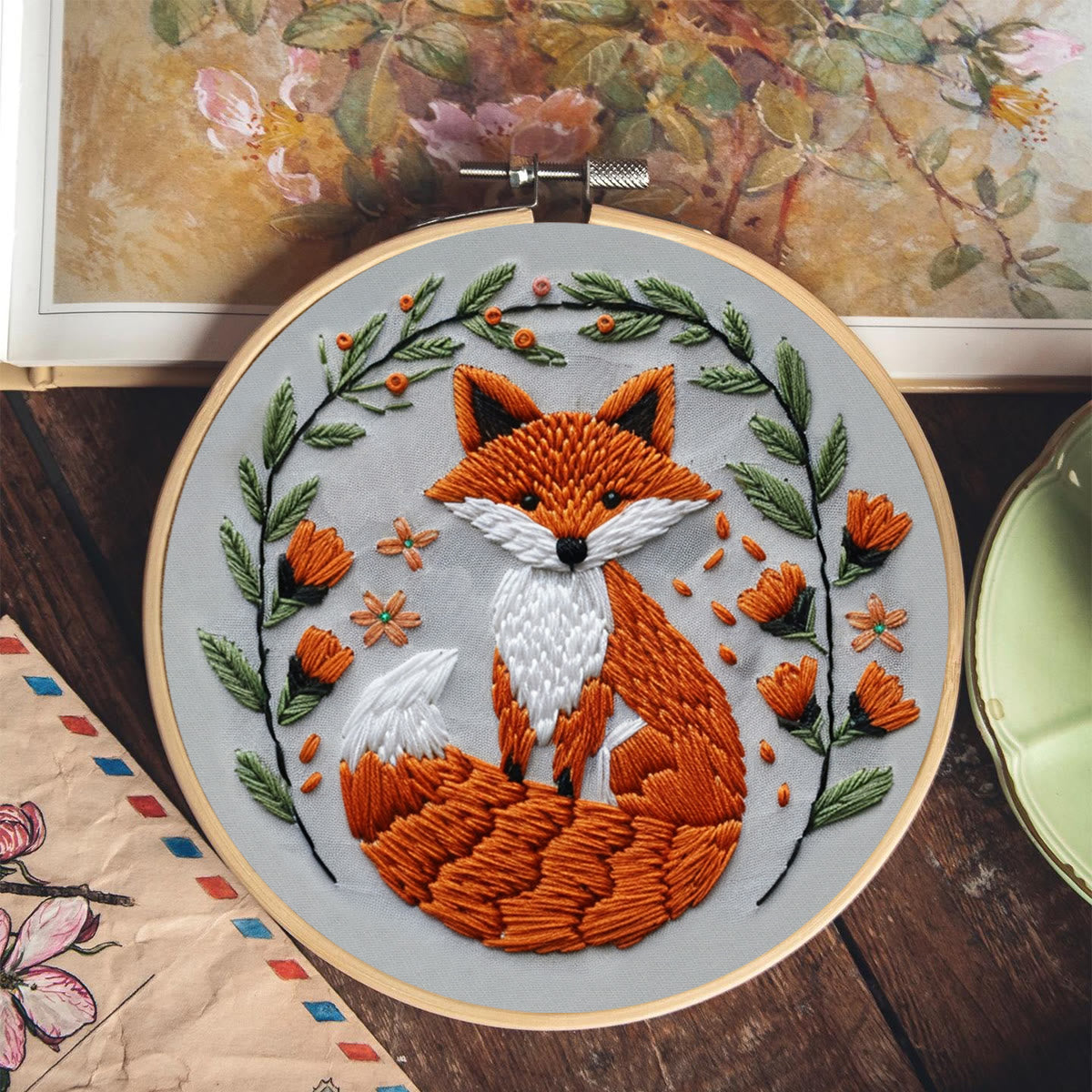 Rubbyoo Embroidery Kit - Big Tail Fox