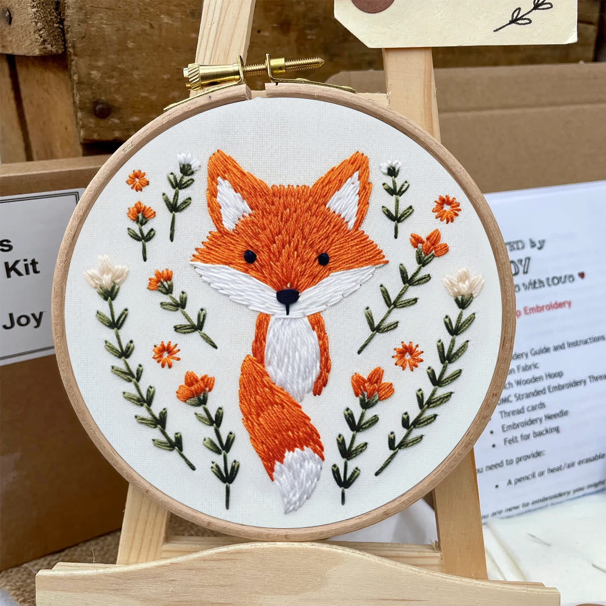 Rubbyoo Embroidery Kit -Stand Up Fox