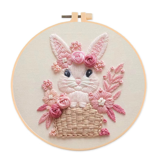 Rubbyoo Embroidery Kit -  Pink Rabbit