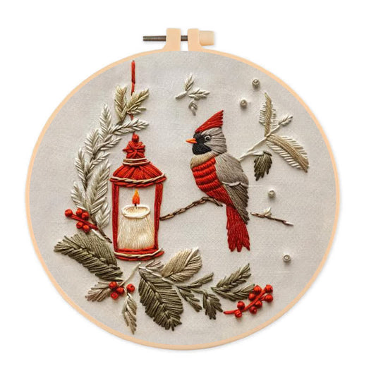 Rubbyoo Embroidery Kit - Red Cardinal