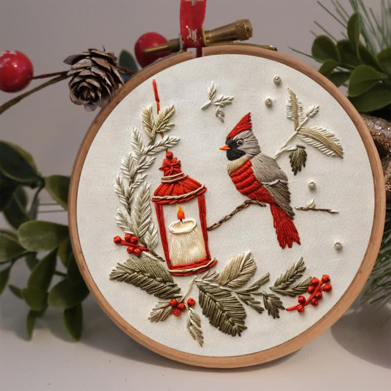Rubbyoo Embroidery Kit - Red Cardinal
