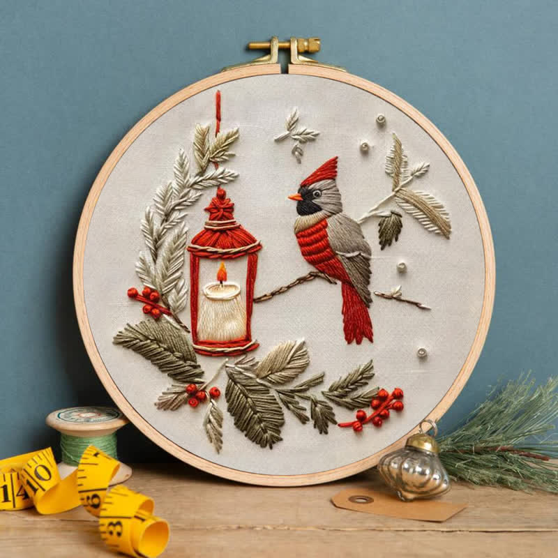 Rubbyoo Embroidery Kit - Red Cardinal