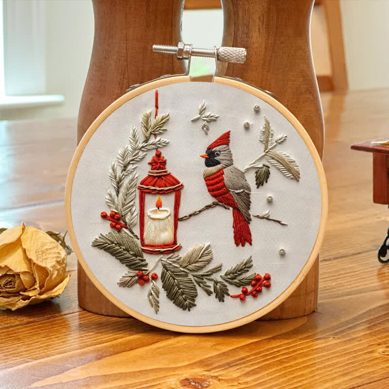 Rubbyoo Embroidery Kit - Red Cardinal