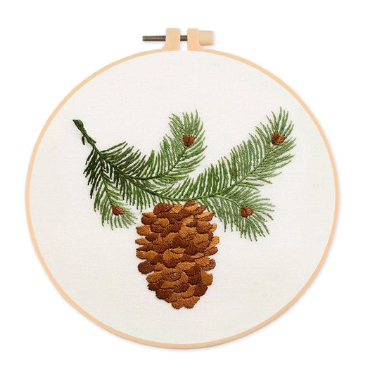 Rubbyoo Embroidery Kit - Pine Cone