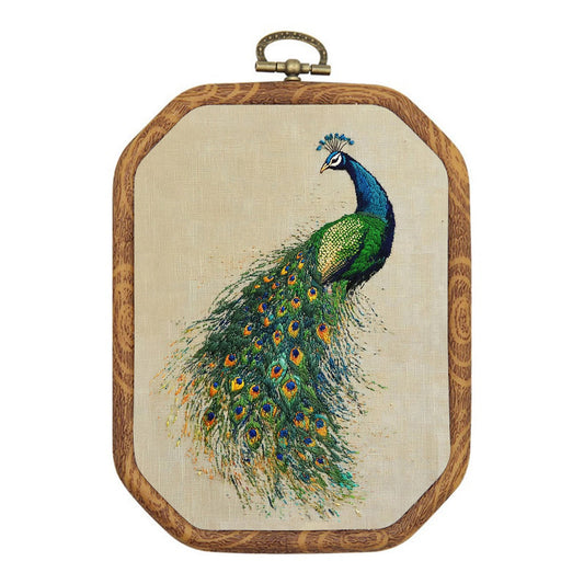 Rubbyoo Embroidery Kit-   Beautiful Tail Peacock
