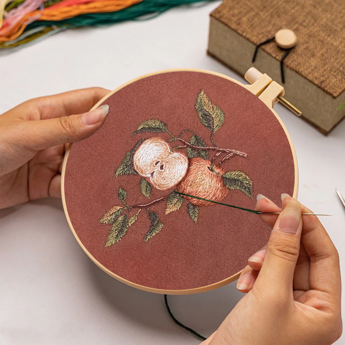 Rubbyoo Embroidery Kit-  Apple