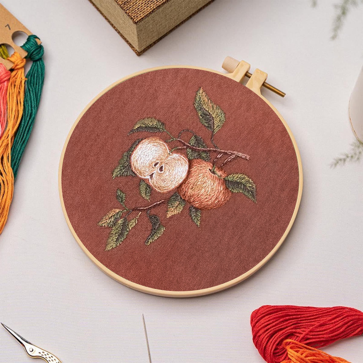 Rubbyoo Embroidery Kit-  Apple