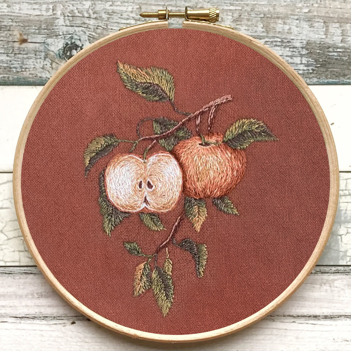 Rubbyoo Embroidery Kit-  Apple