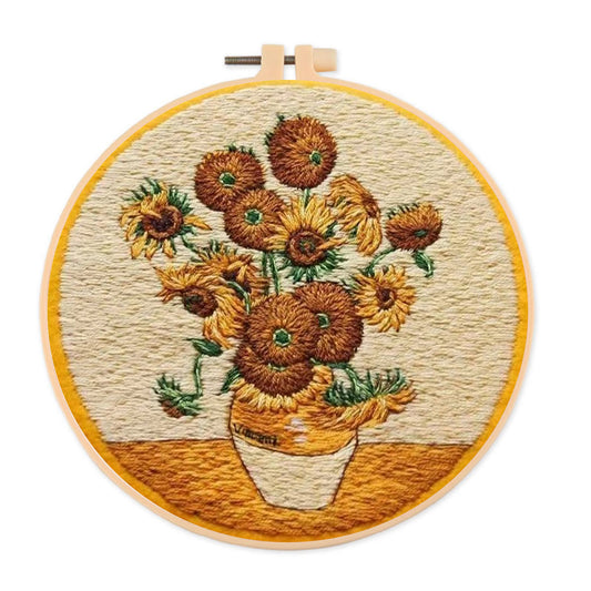 Rubbyoo Embroidery Kit- Van Gogh Sunflowers