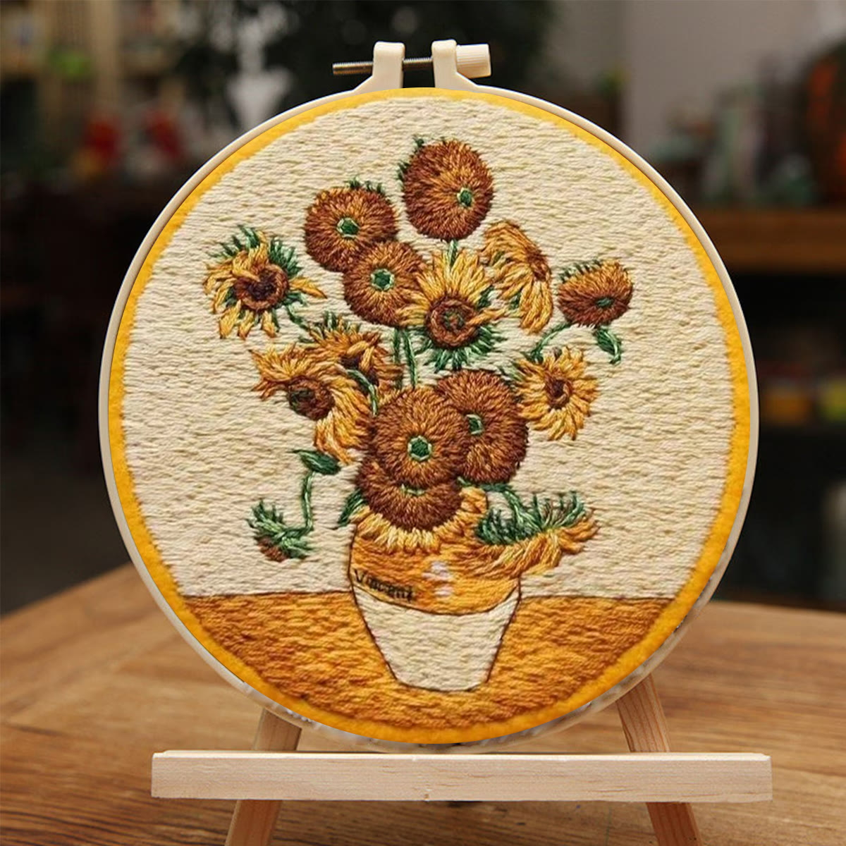 Rubbyoo Embroidery Kit- Van Gogh Sunflowers