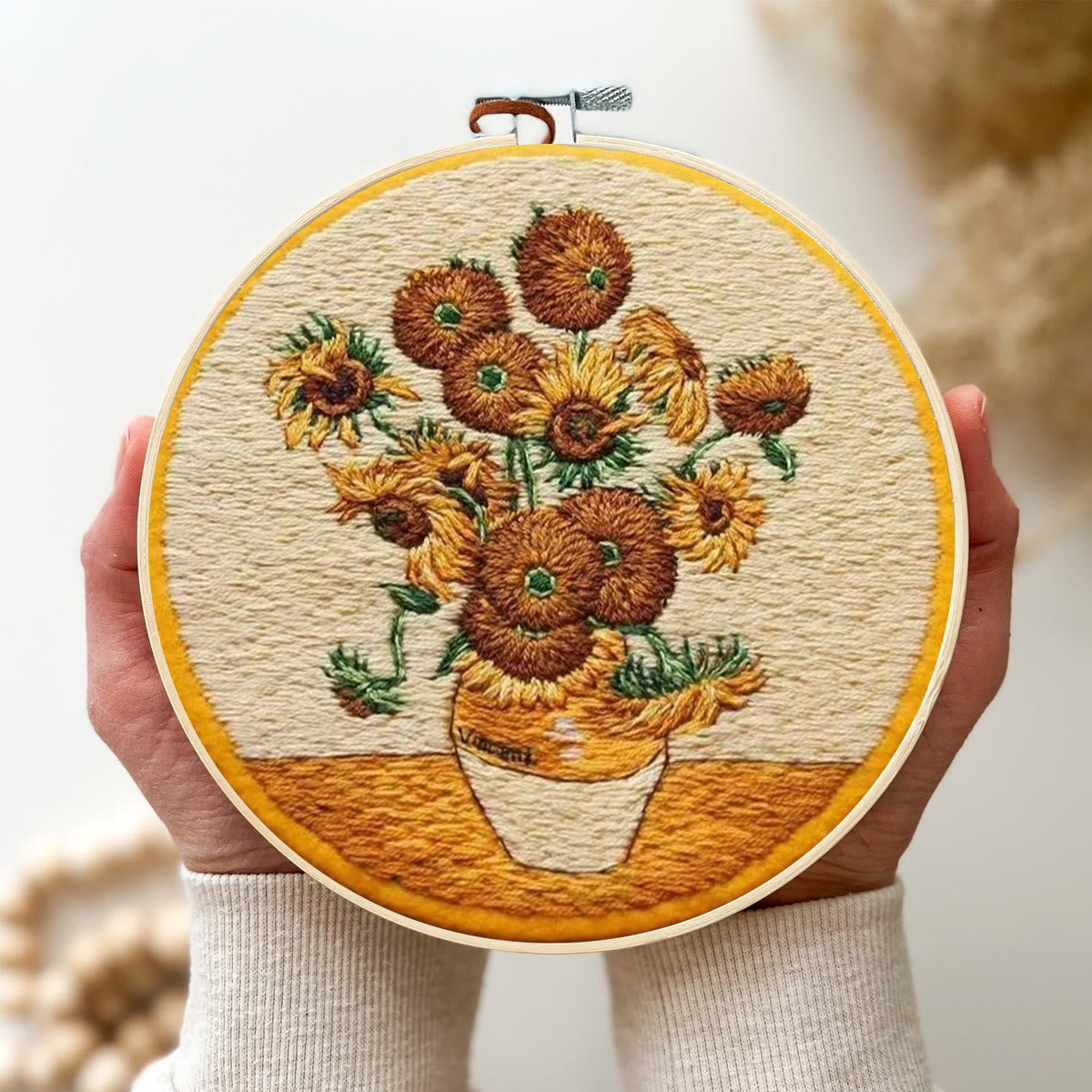 Rubbyoo Embroidery Kit- Van Gogh Sunflowers