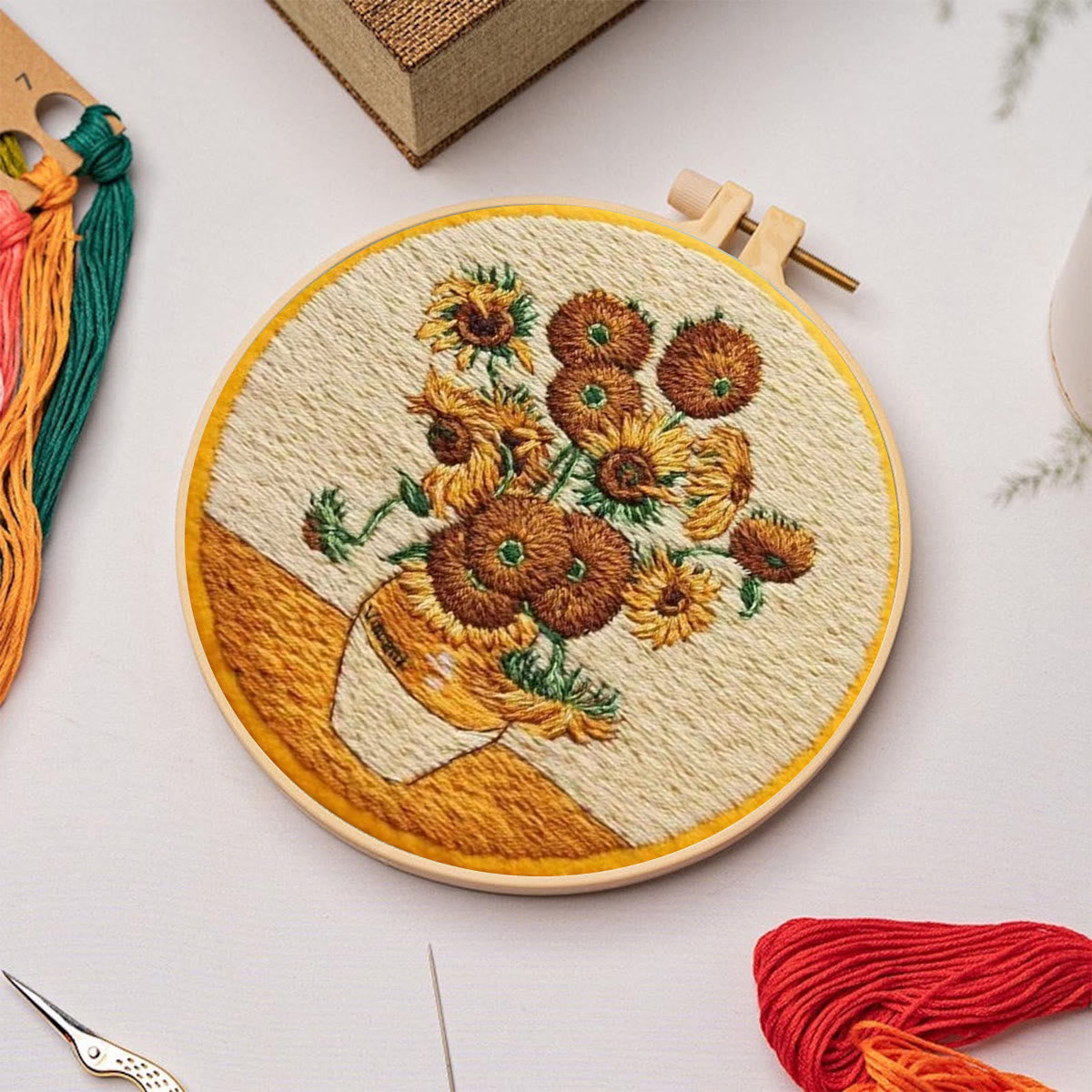 Rubbyoo Embroidery Kit- Van Gogh Sunflowers