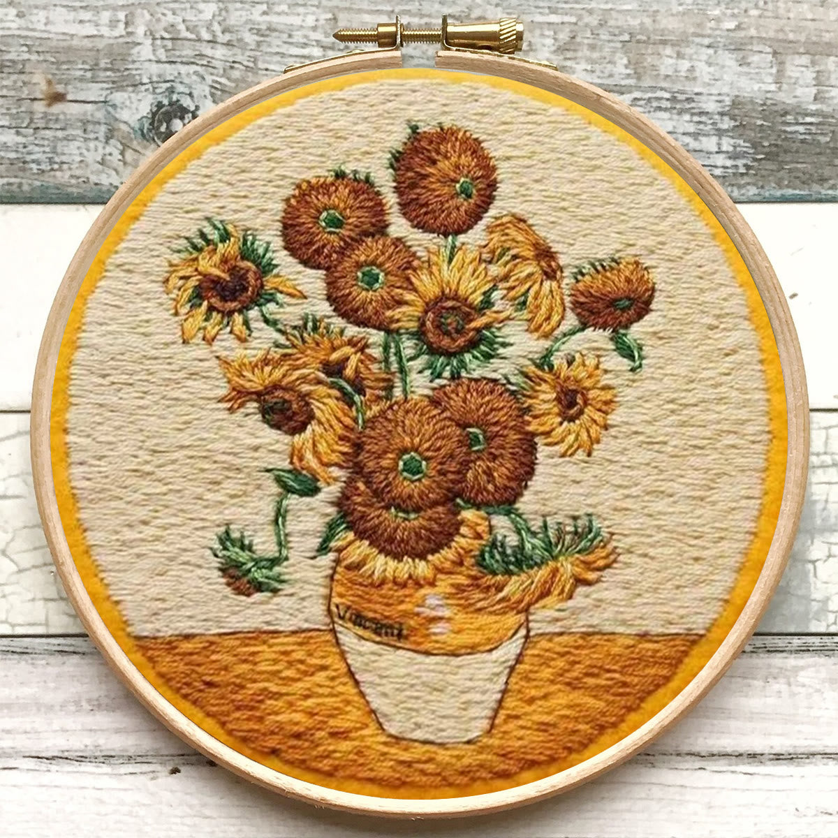 Rubbyoo Embroidery Kit- Van Gogh Sunflowers