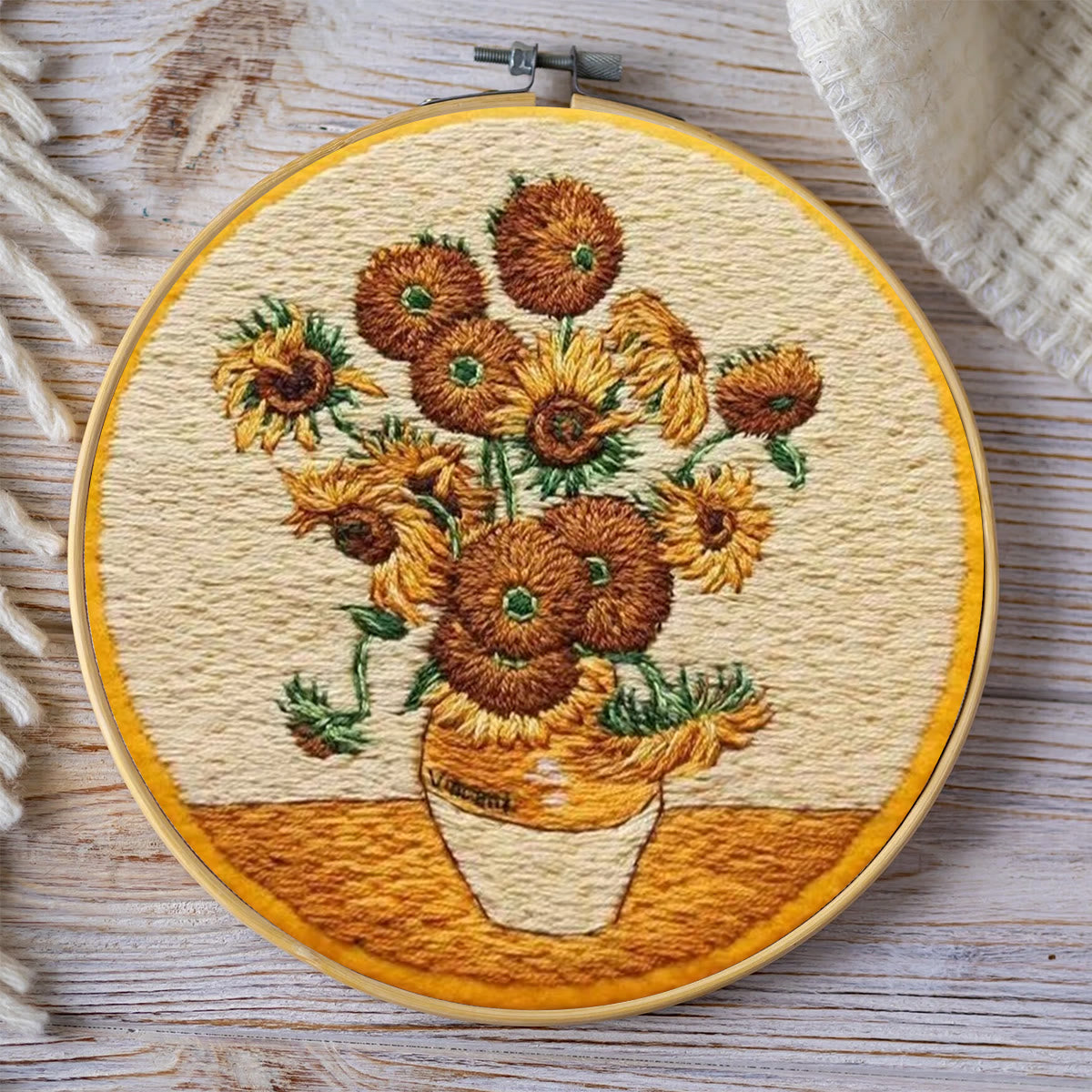 Rubbyoo Embroidery Kit- Van Gogh Sunflowers