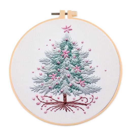Rubbyoo Embroidery Kit- Pink Christmas Tree
