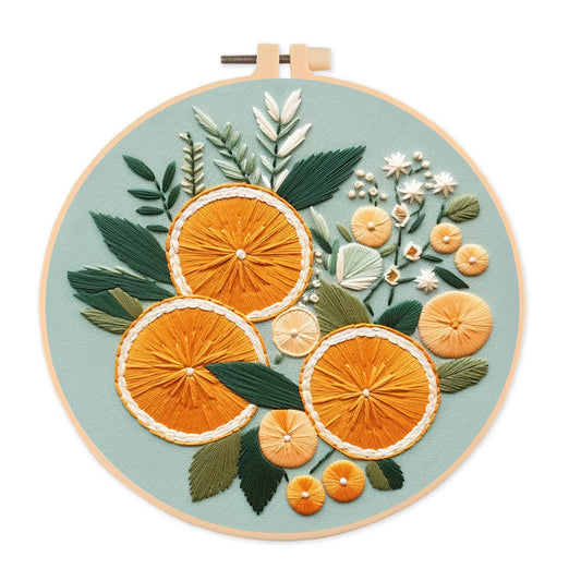 Rubbyoo Embroidery Kit- Oranges