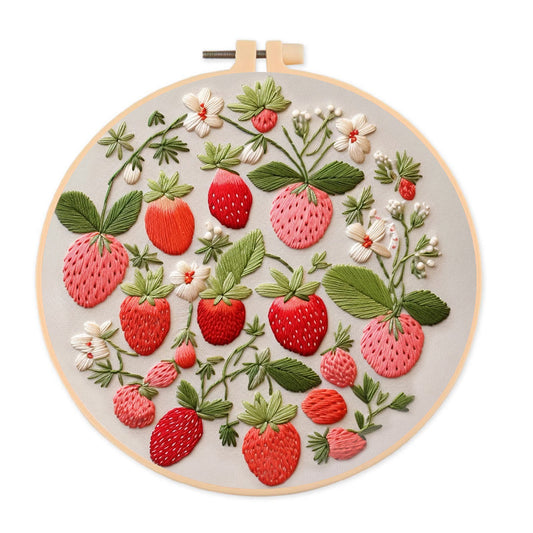 Rubbyoo Embroidery Kit-  Strawberries