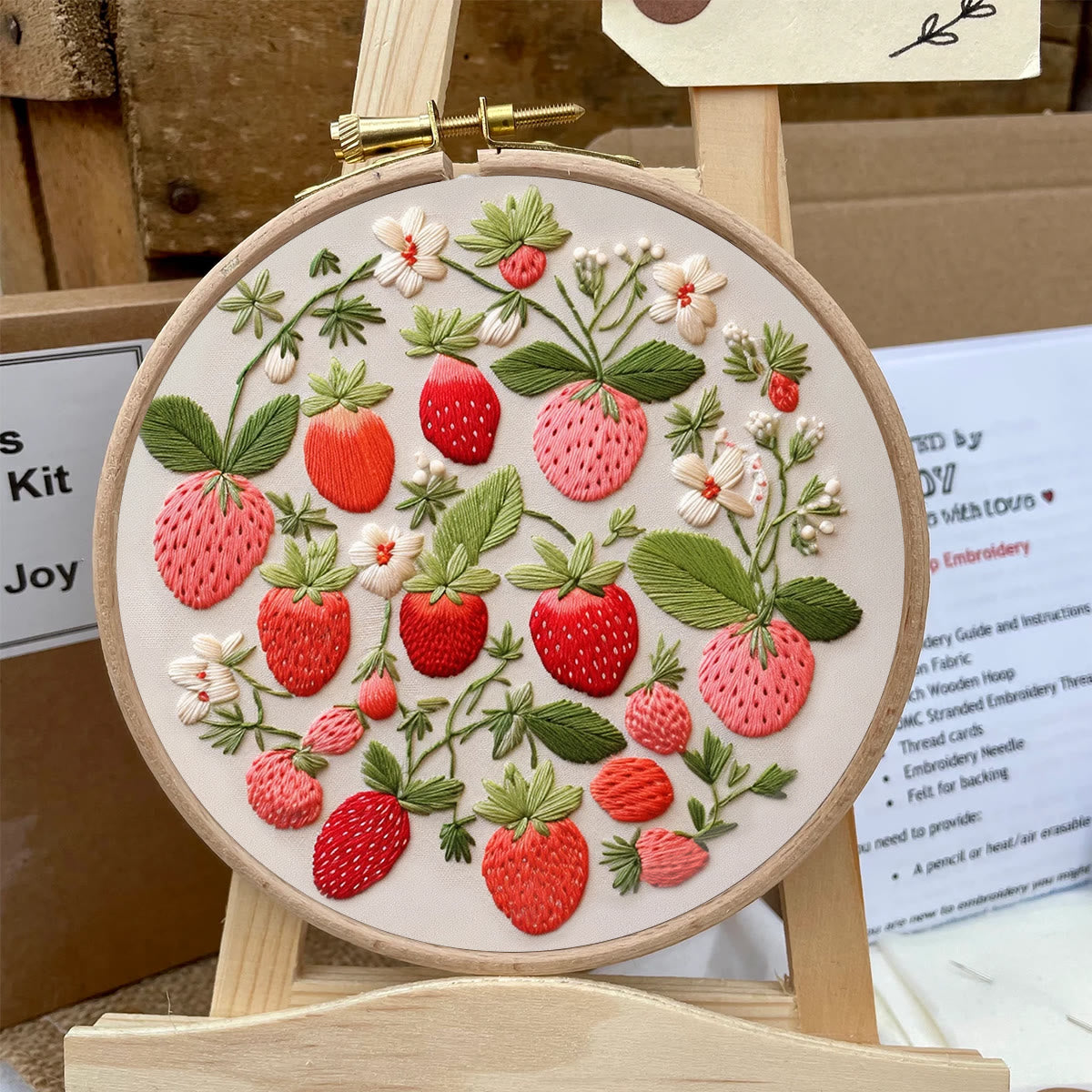 Rubbyoo Embroidery Kit-  Strawberries