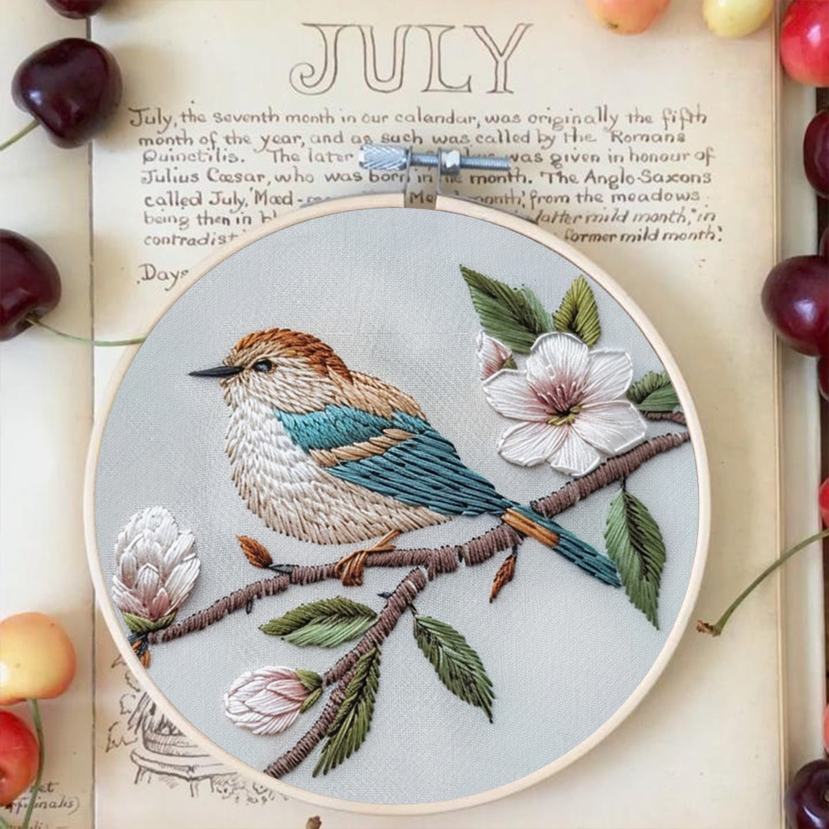 Rubbyoo Embroidery Kit- Spring Bird