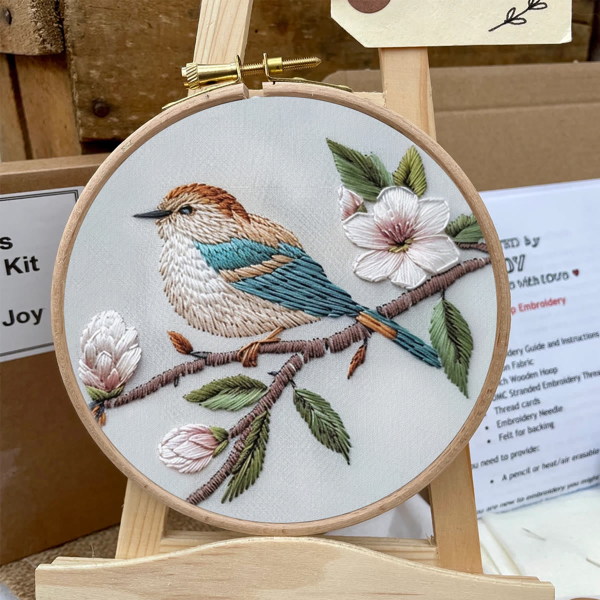 Rubbyoo Embroidery Kit- Spring Bird