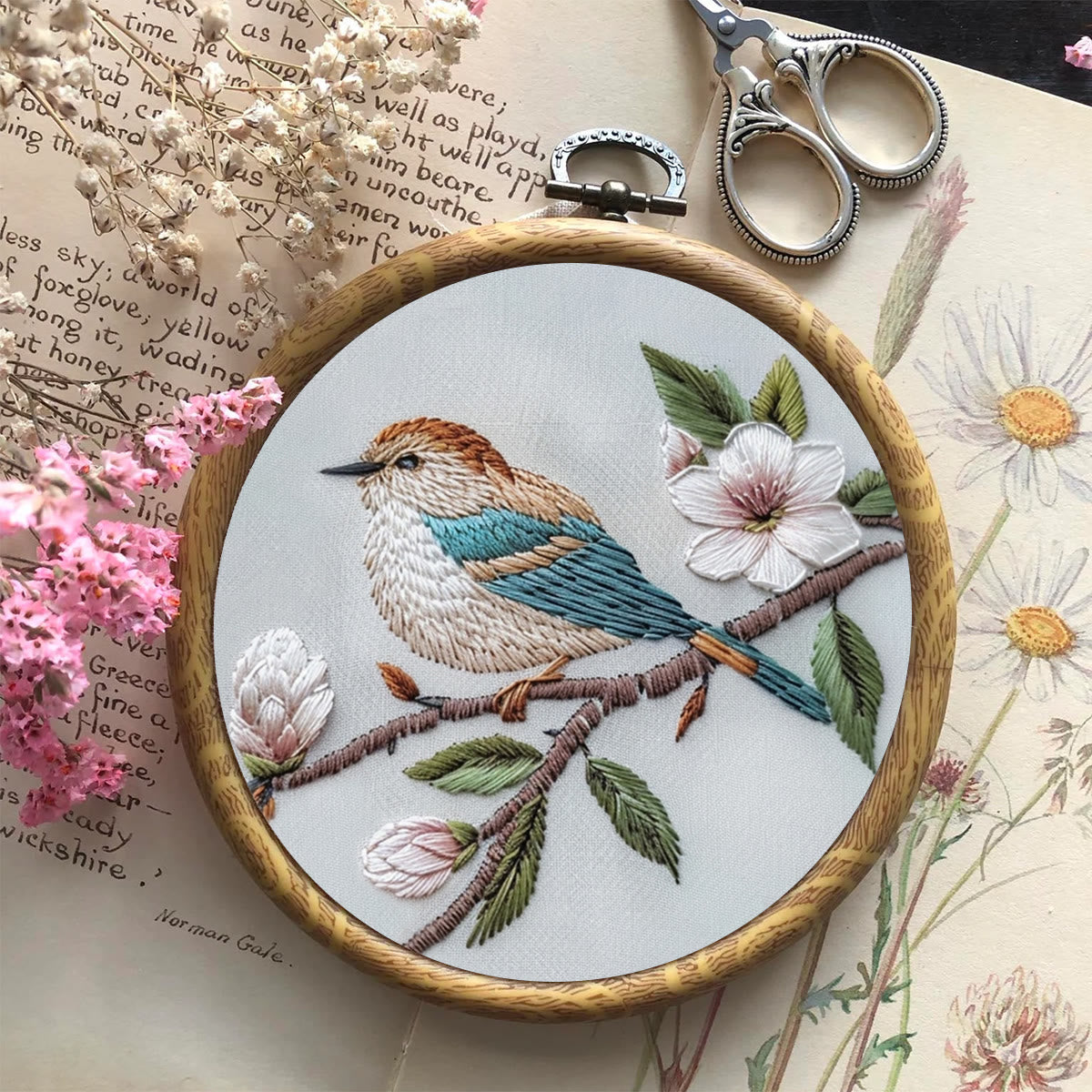 Rubbyoo Embroidery Kit- Spring Bird