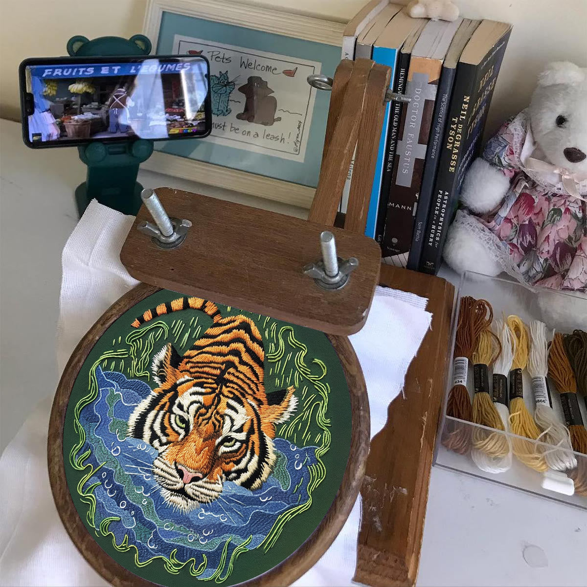 Rubbyoo Embroidery Kit-   Tiger In Jungle