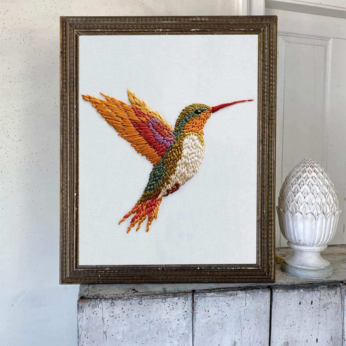 Rubbyoo Embroidery Kit-Vibrant Hummingbird2